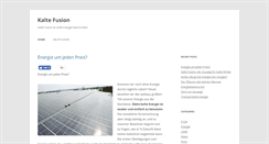 Desktop Screenshot of kalte-fusion.com